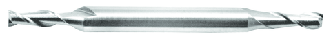 3/32 2 flute , M42 Square Double End, Center Cut, 3/16 Shank, 9/64 LOC x 2 OAL
