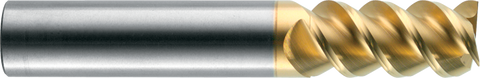 ST-360-08-T 1/4 0.25-in Dia 3-Flute End Mill, 0.75-in LOC, 0.25-in Shank, 2.5-in OAL, TIN Coated
